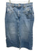 Isabel Marant Size 42 Light Wash Cotton Denim High Rise Whiskering Pockets Skirt Light Wash / 42