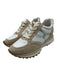 Veronica Beard Shoe Size 10.5 White, Beige, Silver Leather Upper Sneakers White, Beige, Silver / 10.5