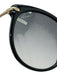 Gucci Black & Gold Acetate Cat Eye Bamboo Detail Gold Hardware Sunglasses Black & Gold