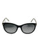 Gucci Black & Gold Acetate Cat Eye Bamboo Detail Gold Hardware Sunglasses Black & Gold