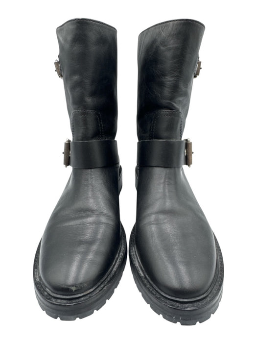 Rag & Bone Shoe Size 41 Black Leather Double Buckle Almond Toe Low Heel Booties Black / 41