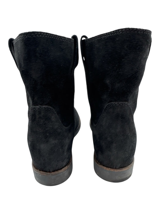Isabel Marant Shoe Size 41 Black Suede Almond Toe Low Heel Ankle Pull On Booties Black / 41