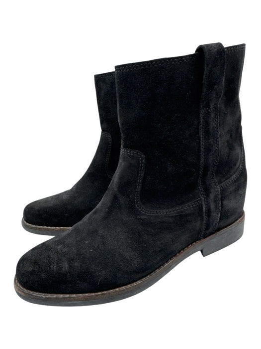 Isabel Marant Shoe Size 41 Black Suede Almond Toe Low Heel Ankle Pull On Booties Black / 41