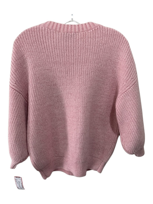 3:1 Phillip Lim Size M Pink Wool Blend Rib Knit 3/4 Balloon Sleeve Sweater Pink / M