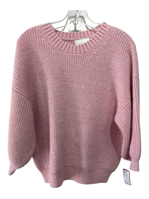3:1 Phillip Lim Size M Pink Wool Blend Rib Knit 3/4 Balloon Sleeve Sweater Pink / M