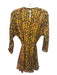 Derek Lam Size 0 Yellow, Black & Pink Viscose Long Sleeve Spotted Paneled Dress Yellow, Black & Pink / 0