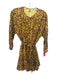 Derek Lam Size 0 Yellow, Black & Pink Viscose Long Sleeve Spotted Paneled Dress Yellow, Black & Pink / 0