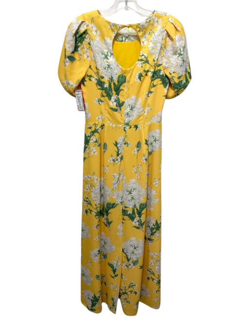 Mestiza New York Size 2 Yellow, Green, White Polyester Short Puff Sleeve Dress Yellow, Green, White / 2