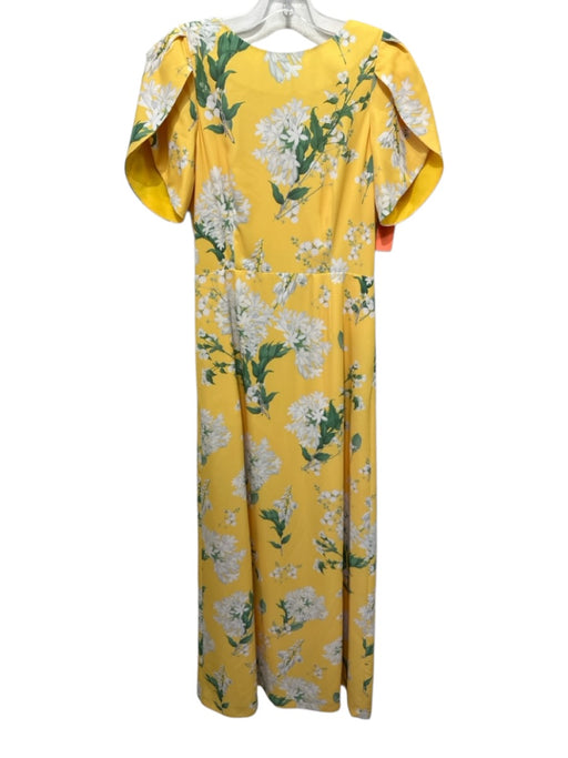 Mestiza New York Size 2 Yellow, Green, White Polyester Short Puff Sleeve Dress Yellow, Green, White / 2