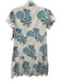Victoria Dunn Size XS Blue & White Cotton Short Sleeve Floral Button up Dress Blue & White / XS