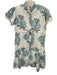 Victoria Dunn Size XS Blue & White Cotton Short Sleeve Floral Button up Dress Blue & White / XS