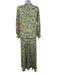 Hunter Bell Size 2/XS Blue, Orange & Multi Silk Abstract Floral Midi Skirt Set Blue, Orange & Multi / 2/XS