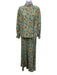 Hunter Bell Size 2/XS Blue, Orange & Multi Silk Abstract Floral Midi Skirt Set Blue, Orange & Multi / 2/XS