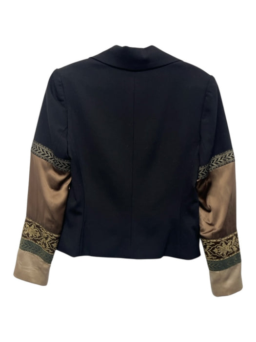 Drew Size XS Black Polyester Blend Sleeve Detail Single Button Cropped Jacket Black / XS