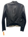 Lamarque Size XS Black Leather Zip Front Zip Pockets Metallic Reversible Jacket Black / XS