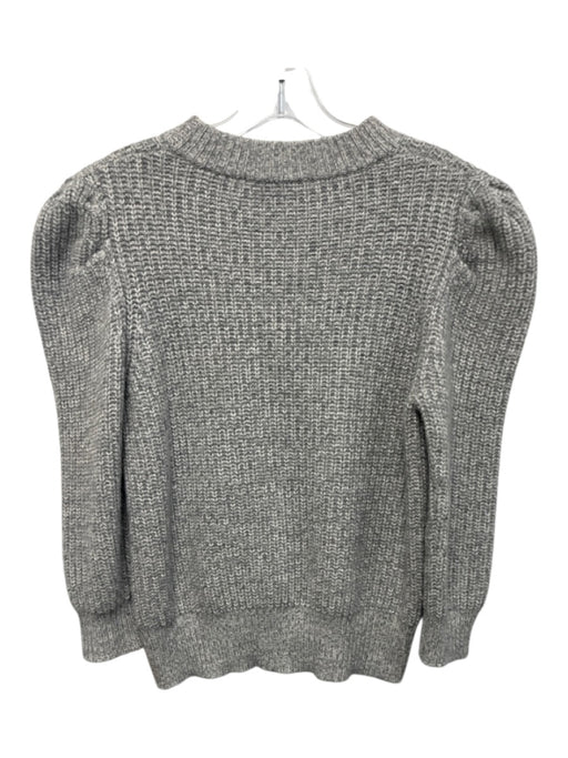 Autumn Cashmere Size S Gray Cashmere & Wool Blend Ribbed Knit 3/4 Sleeve Sweater Gray / S