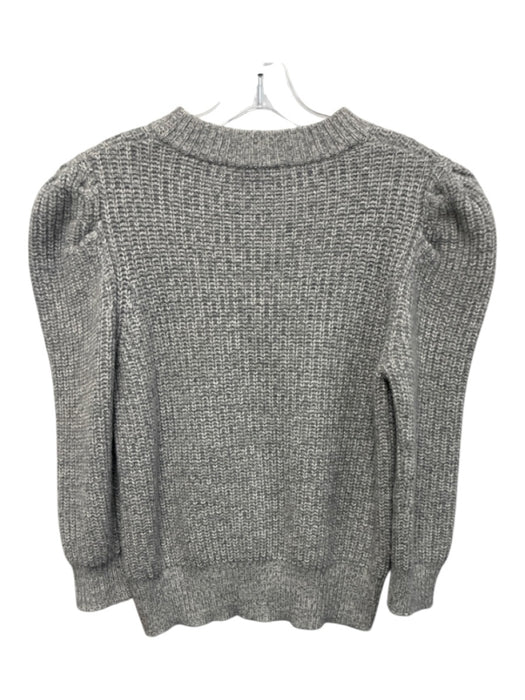 Autumn Cashmere Size S Gray Cashmere & Wool Blend Ribbed Knit 3/4 Sleeve Sweater Gray / S