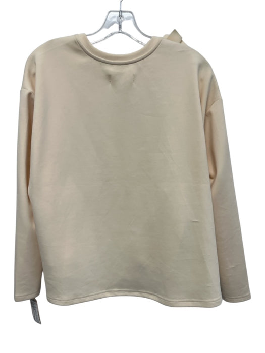 Psophia Vazquez de Castro Size XS Cream Beige Cotton Blend Ruffle Detail Top Cream Beige / XS