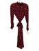 Derek Lam 10 Crosby Size 2 Black, Red & Pink Viscose Floral Elastic Waist Dress Black, Red & Pink / 2