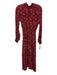 Derek Lam 10 Crosby Size 2 Black, Red & Pink Viscose Floral Elastic Waist Dress Black, Red & Pink / 2