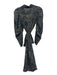 Kobi Halperin Size XS Blue, Beige & Black Silk Abstract Animal Print Dress Blue, Beige & Black / XS