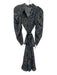Kobi Halperin Size XS Blue, Beige & Black Silk Abstract Animal Print Dress Blue, Beige & Black / XS