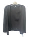 M.M. Lafleur Size S Black Viscose Blend Open Front Long Sleeve Ribbed Cardigan Black / S