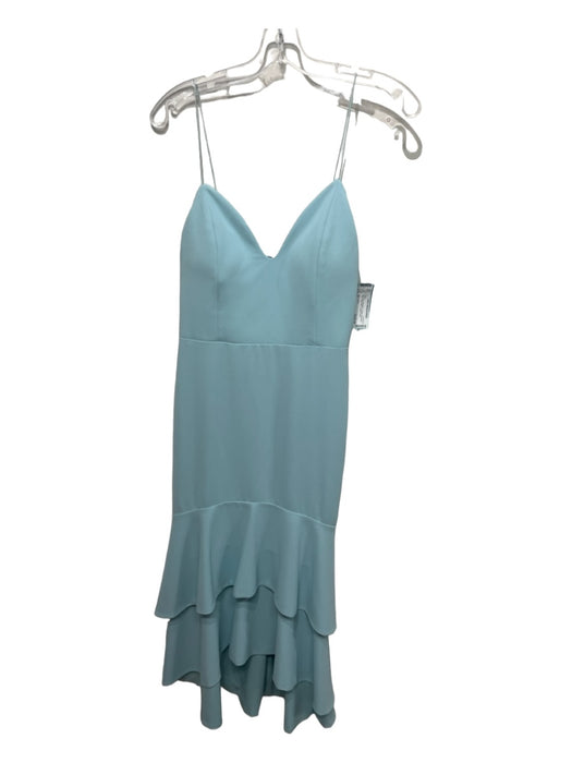 Alice + Olivia Size 8 Pale Blue Polyester V Neck Spaghetti Strap cupped Dress Pale Blue / 8