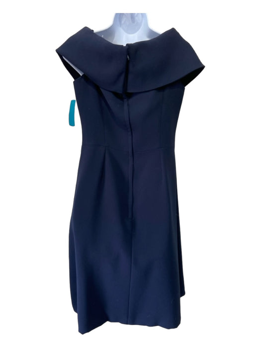 Catherine Regehr Size M Navy Polyester Off Shoulder Pop Over Sheath Dress Navy / M