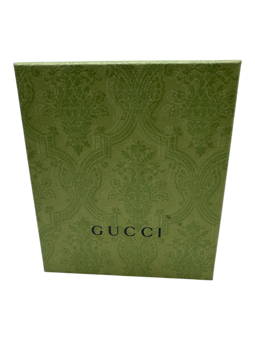 Gucci Red & Gold Pebble Leather Embossed Logo Zip Close Tassel Detail Wallets Red & Gold