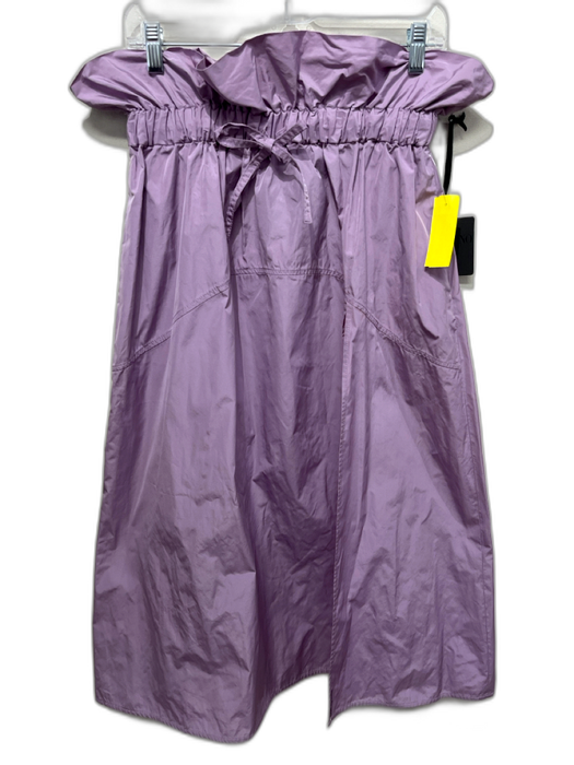 Red Valentino Size 38 Lilac Purple Polyester Elastic Waist Side Slit Midi Skirt Lilac Purple / 38
