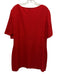 St John Size 12 Red Orange Wool Blend Short Sleeve Boucle Patch Pocket Top Red Orange / 12
