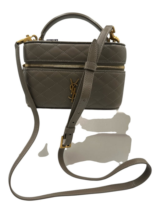 Tom Ford Olive Green & Gold Grain Leather Flap Back Pocket Adjustable Bag Olive Green & Gold / Mini