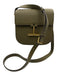 Tom Ford Olive Green & Gold Grain Leather Flap Back Pocket Adjustable Bag Olive Green & Gold / Mini