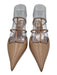 Valentino Garavani Shoe Size 37.5 Blush Beige Leather Pointed Toe Studded Pumps Blush Beige / 37.5