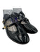 Celine Shoe Size 38 Black & Gold Patent Leather Round Toe Triomphe Flats Black & Gold / 38