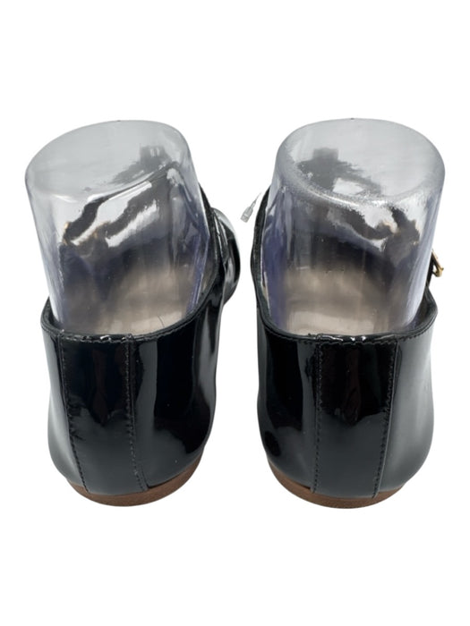 Celine Shoe Size 38 Black & Gold Patent Leather Round Toe Triomphe Flats Black & Gold / 38