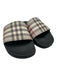 Burberry Shoe Size 38 Black, Gray, Red Rubber open toe Plaid Flat Slide Sandals Black, Gray, Red / 38