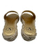 Valentino Garavani Shoe Size 38 Gold & Beige Leather Upper Raffia Espadrille Gold & Beige / 38