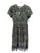 Ulla Johnson Size 8 Navy Blue & Yellow Cotton & Viscose floral print Dress Navy Blue & Yellow / 8