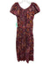 Ulla Johnson Size 8 Magenta Pink, Yellow, Orange Cotton & Viscose Flowers Dress Magenta Pink, Yellow, Orange / 8