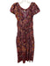 Ulla Johnson Size 8 Magenta Pink, Yellow, Orange Cotton & Viscose Flowers Dress Magenta Pink, Yellow, Orange / 8