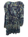 Ulla Johnson Size 8 Blue, Yellow & White Cotton & Viscose Abstract Print Dress Blue, Yellow & White / 8