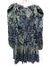Ulla Johnson Size 8 Blue, Yellow & White Cotton & Viscose Abstract Print Dress Blue, Yellow & White / 8