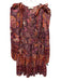 Ulla Johnson Size 8 Magenta Pink, Yellow, Orange Cotton & Viscose Flowers Dress Magenta Pink, Yellow, Orange / 8