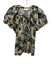Ulla Johnson Size M / 8 Beige & Navy Blue Cotton & Viscose Abstract Print Top Beige & Navy Blue / M / 8