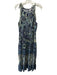 Ulla Johnson Size 8 Blue, Yellow & Green Cotton & Viscose Abstract Print Dress Blue, Yellow & Green / 8