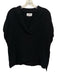 XiRENA Size S Black Cotton Crinkle Short Cuffed Sleeve V Neck Boxy Top Black / S