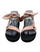 Loeffler Randall Shoe Size 8 Blush Pink & Black Canvas Platform Sandals Blush Pink & Black / 8