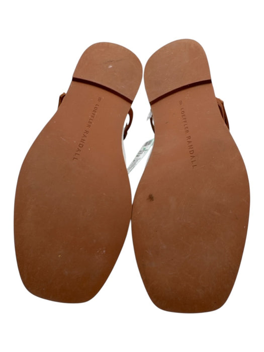 Loeffler Randall Shoe Size 8 Tan Brown Leather Thong Square Toe Buckle Sandals Tan Brown / 8